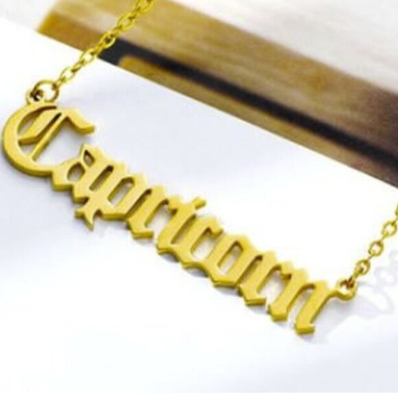 Astrological Astrology Sign Pendant Necklace Gold Plated Stainless Steel - Picture 5 of 9